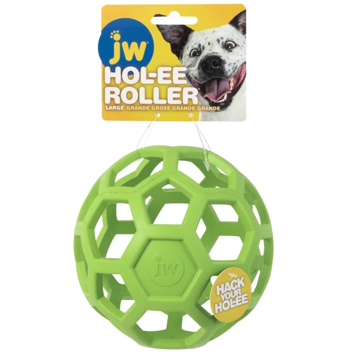 JW PETS Hol-ee Roller - mocna i elastyczna piłka ażurowa dla psa, 5 rozmiarów, zielona - 4