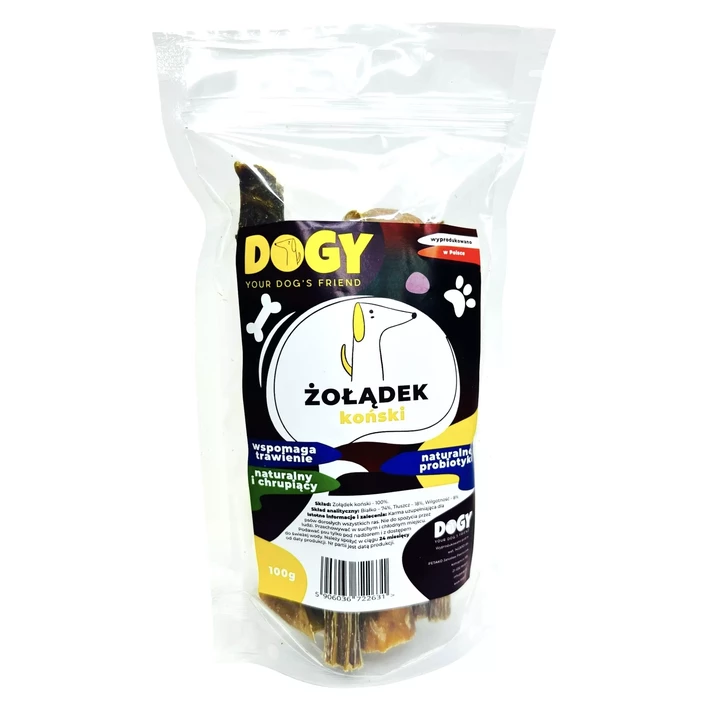 DOGY żołądek koński - naturalny gryzak dla psa z koniny 100g