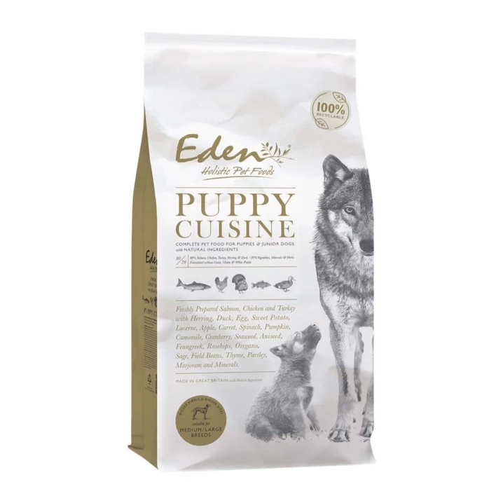 EDEN Puppy Cousine M - sucha karma dla szczeniąt średnich i dużych ras, indyk, kurczak, łosoś i kaczka 2kg - 5