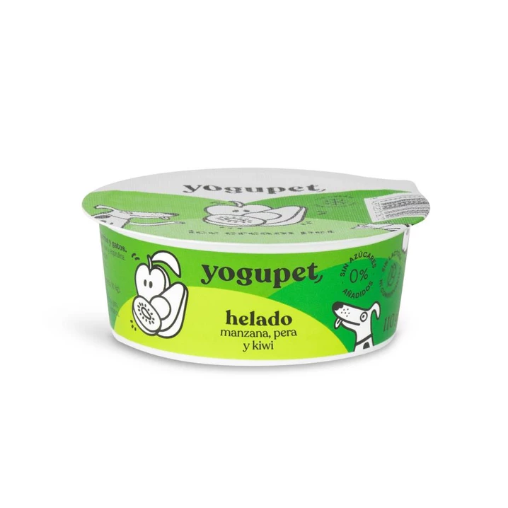 YOGUPET Green Ice - lody dla psa i kota, jogurt do mrożenia z jabłkiem, gruszką i kiwi 110g