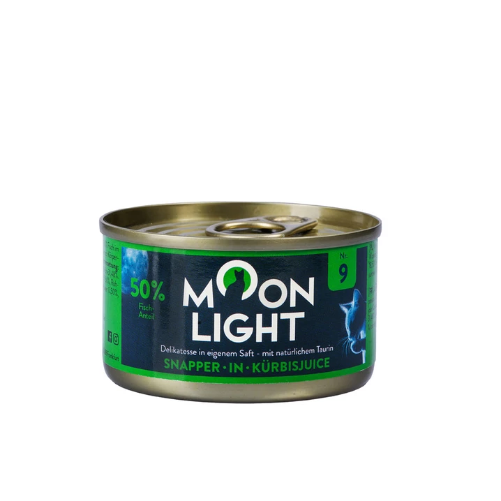 MOONLIGHT Dinner 9 - uzupełniająca, mokra karma dla kota, lucjan z dynią 80 g