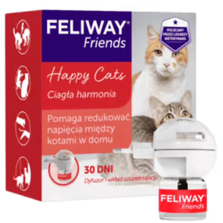 CEVA Feliway Friends - feromony poprawiające relację między kotami dyfuzor + wkład 48 ml, na 30 dni