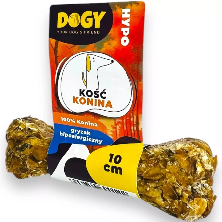 DOGY Hypo kość - naturalny gryzak dla psa, 100% koniny 10 cm