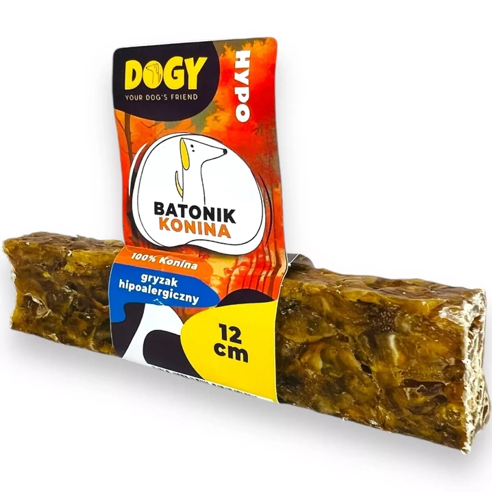 DOGY Hypo batonik - naturalny gryzak dla psa, 100% koniny 12 cm