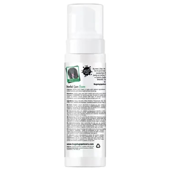 BUGALUGS Dental Care Foam - pianka do mycia zębów dla psów i kotów, bez szczotkowania 200ml - 2