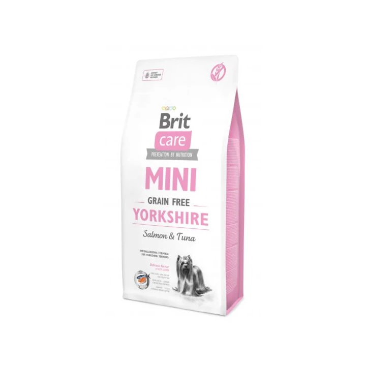 BRIT CARE Mini Adult - karma dla dorosłego psa rasy Yorkshire Terrier, łosoś i tuńczyk 2 kg (DATA WAŻNOŚCI: 28.02.25)