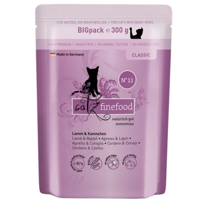 CATZ FINEFOOD Classic N.11 - wysokomięsna, bezzbożowa karma mokra dla kota, jagnięcina i królik - 2