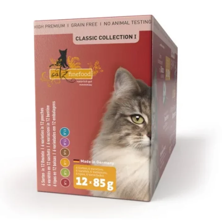 CATZ FINEFOOD Classic Collection I - wysokomięsna, mokra karma dla kotów dorosłych 12x85g, różne smaki - 3