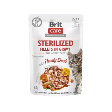 BRIT CARE Cat Pouches - saszetka dla kota z kurczakiem, wątróbką i kaczką 85 g