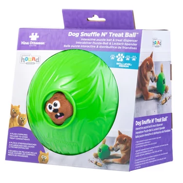 OUTWARD HOUND Nina Ottosson Dog Snuffle Treat Ball - łamigłówka dla psa piłka z wiewiórkami, dwa rozmiary - 6