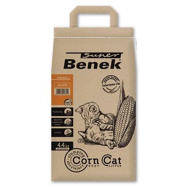 BENEK Corn Cat Naturalny - biodegradowalny żwirek kukurydziany dla kota, naturalny 7l