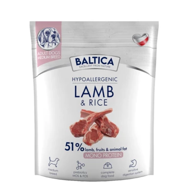 BALTICA Lamb & Rice M - hipoalergiczna karma dla psa z jagnięciny i ryżu, średni rozmiar chrupek