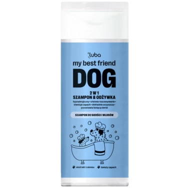 LUBA My Best Friend DOG - szampon i odżywka dla psa 2w1, oczyszcza i regeneruje 200 ml