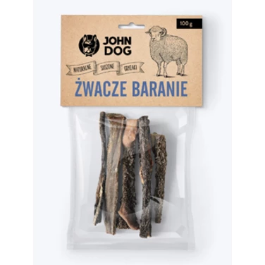 JOHN DOG żwacze baranie - naturalny, suszony gryzak dla psów 100g