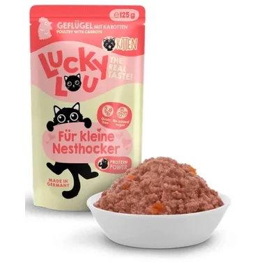 Lucky Lou Lifestage Kitten - wysokomięsna, mokra karma dla kociąt, drób 125g - 2