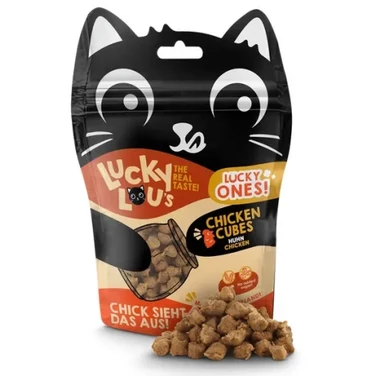 LUCKY LOU Lucky Ones Cubes - miękkie smakołyki dla kota z kurczakiem 80g