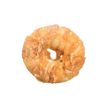 TRIXIE Denta Fun -  mięsny donut dla psa ze skóry wołowej owinięty kurczakiem 10 cm - 2