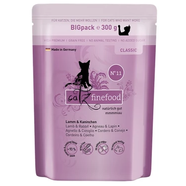 CATZ FINEFOOD Classic N.11 - wysokomięsna, bezzbożowa karma mokra dla kota, jagnięcina i królik - 2