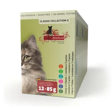 CATZ FINEFOOD Classic Collection II - wysokomięsna, mokra karma dla kotów dorosłych 12x85g, różne smaki - 3